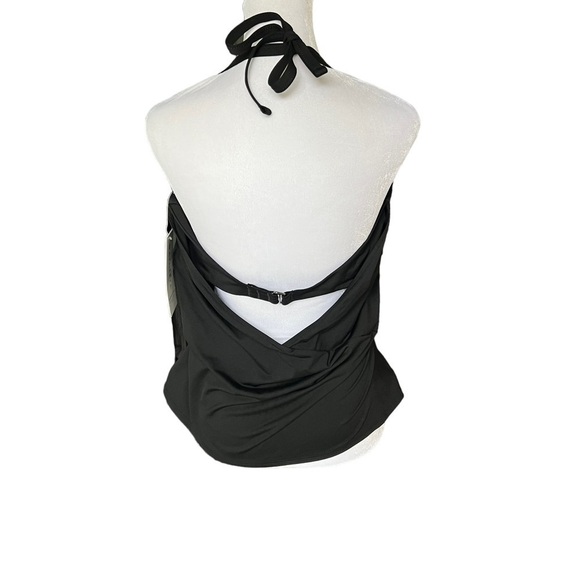 Athleta - NWT Hampton Bra Cup Tankini Halter Tie Neck Black Swim Top Sz 40D/DD - Picture 7 of 10